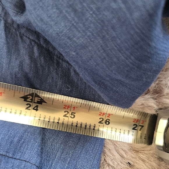 LRL Ralph Lauren Blue Button Down Linen Shirt 2x - Picture 7 of 11